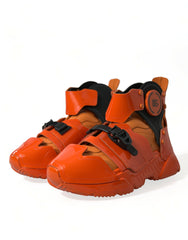 Dolce & Gabbana Orange Multi Panel Chunky High Top Sneakers Shoes -   -  Dolce & Gabbana.