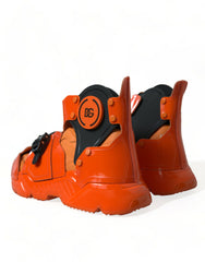 Dolce & Gabbana Orange Multi Panel Chunky High Top Sneakers Shoes -   -  Dolce & Gabbana.