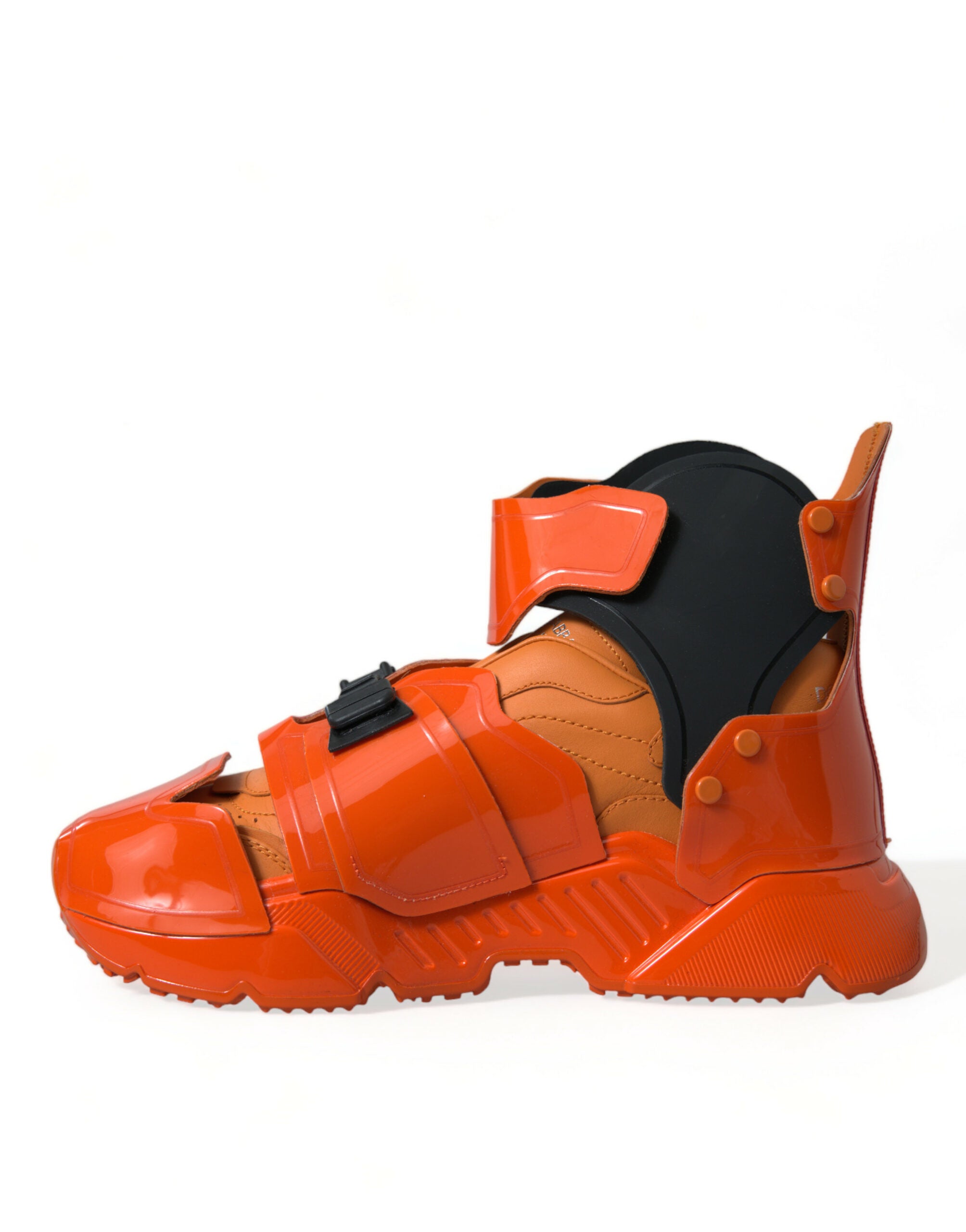 Dolce & Gabbana Orange Multi Panel Chunky High Top Sneakers Shoes -   -  Dolce & Gabbana.