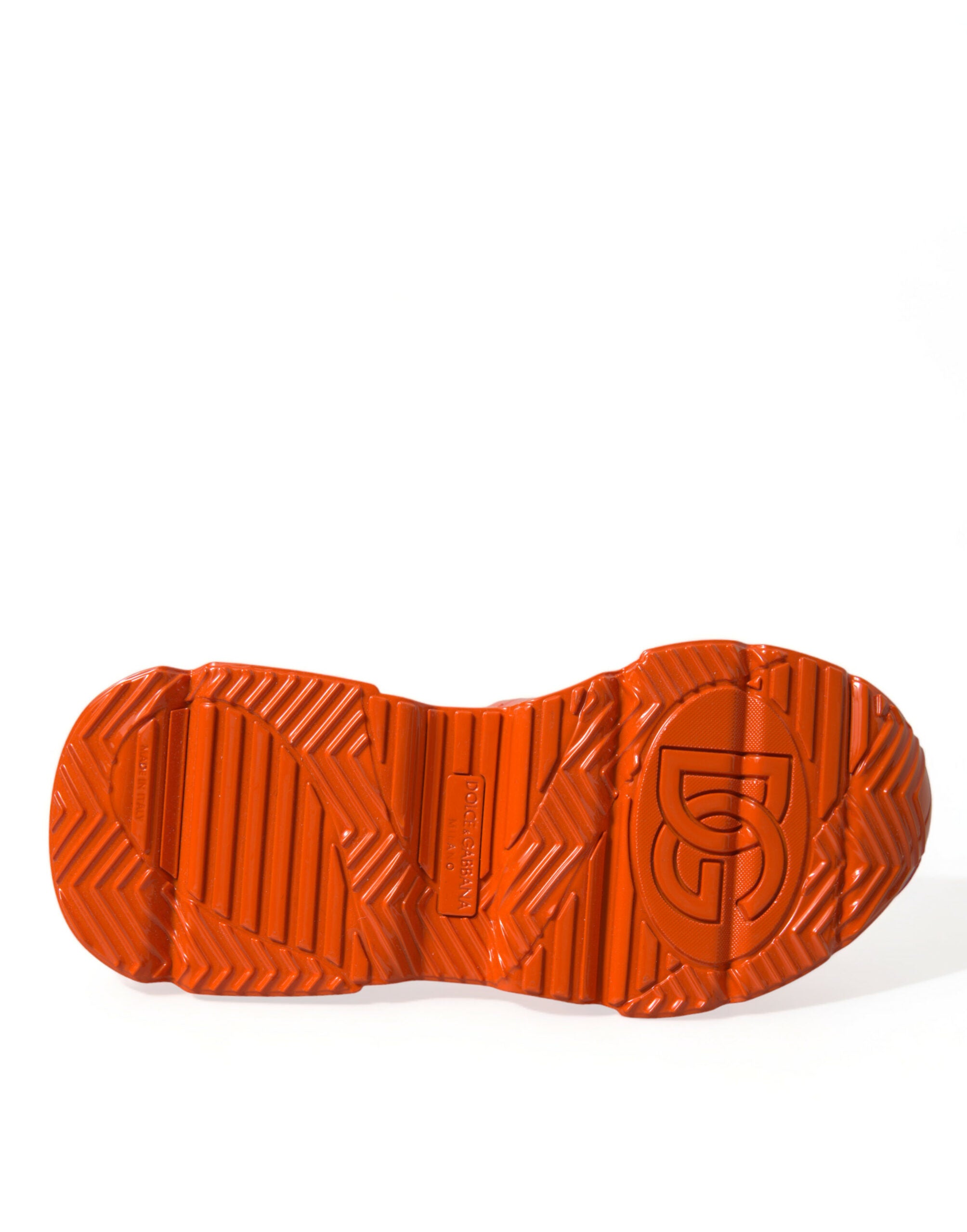 Dolce & Gabbana Orange Multi Panel Chunky High Top Sneakers Shoes -   -  Dolce & Gabbana.