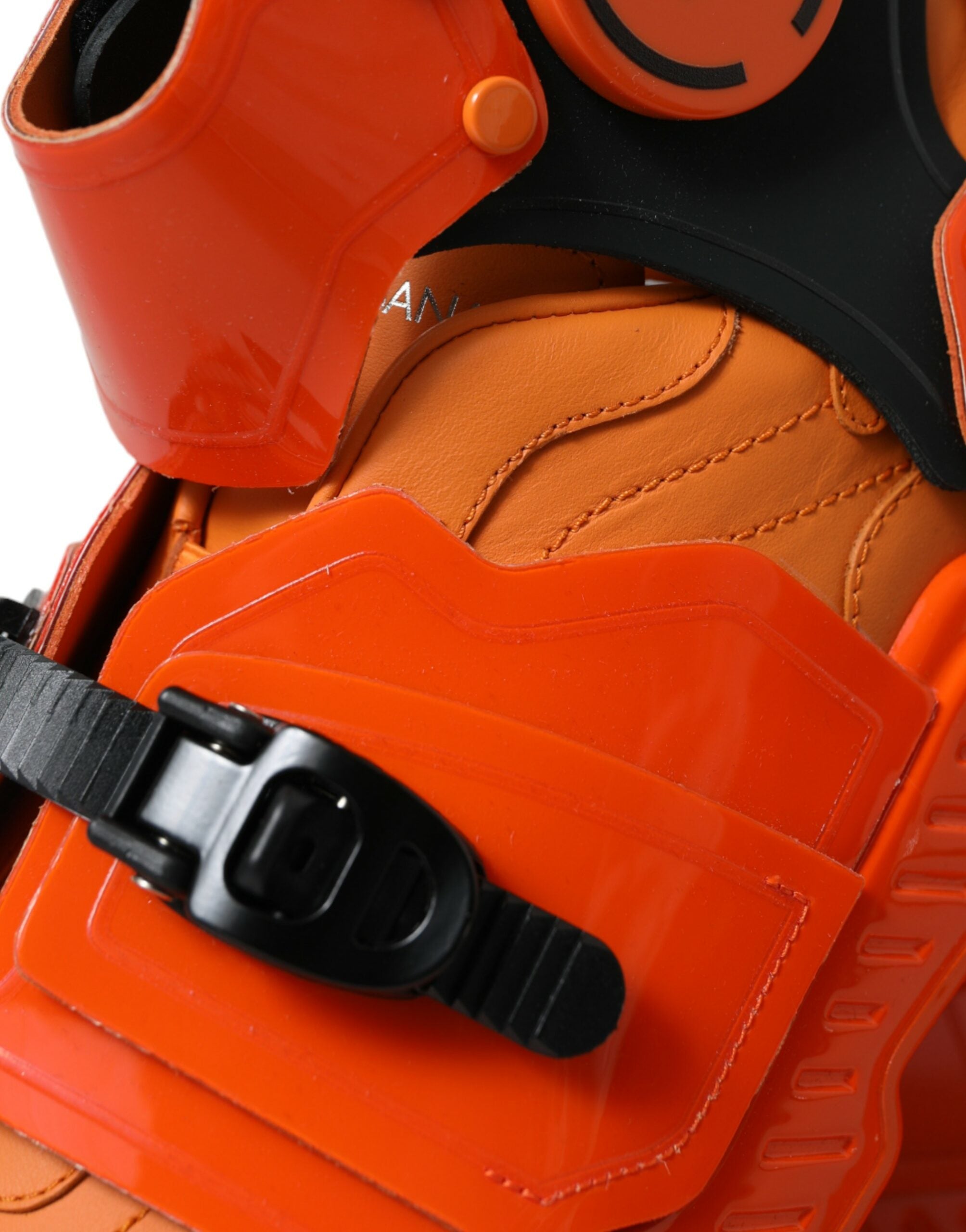 Dolce & Gabbana Orange Multi Panel Chunky High Top Sneakers Shoes -   -  Dolce & Gabbana.