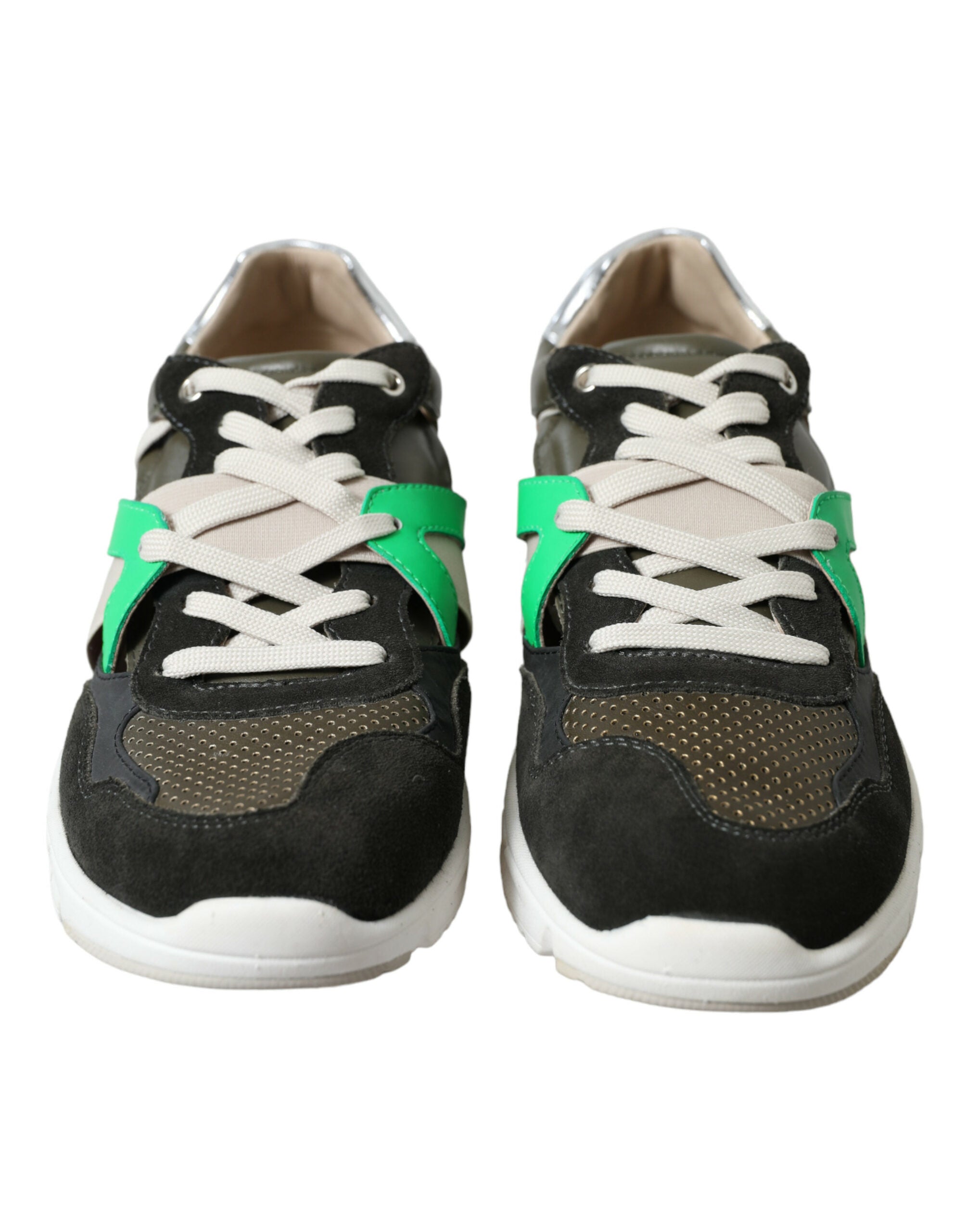 Dolce & Gabbana Multicolor Leather Suede Low Top Sneakers Shoes -   -  Dolce & Gabbana.