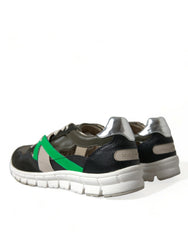 Dolce & Gabbana Multicolor Leather Suede Low Top Sneakers Shoes -   -  Dolce & Gabbana.