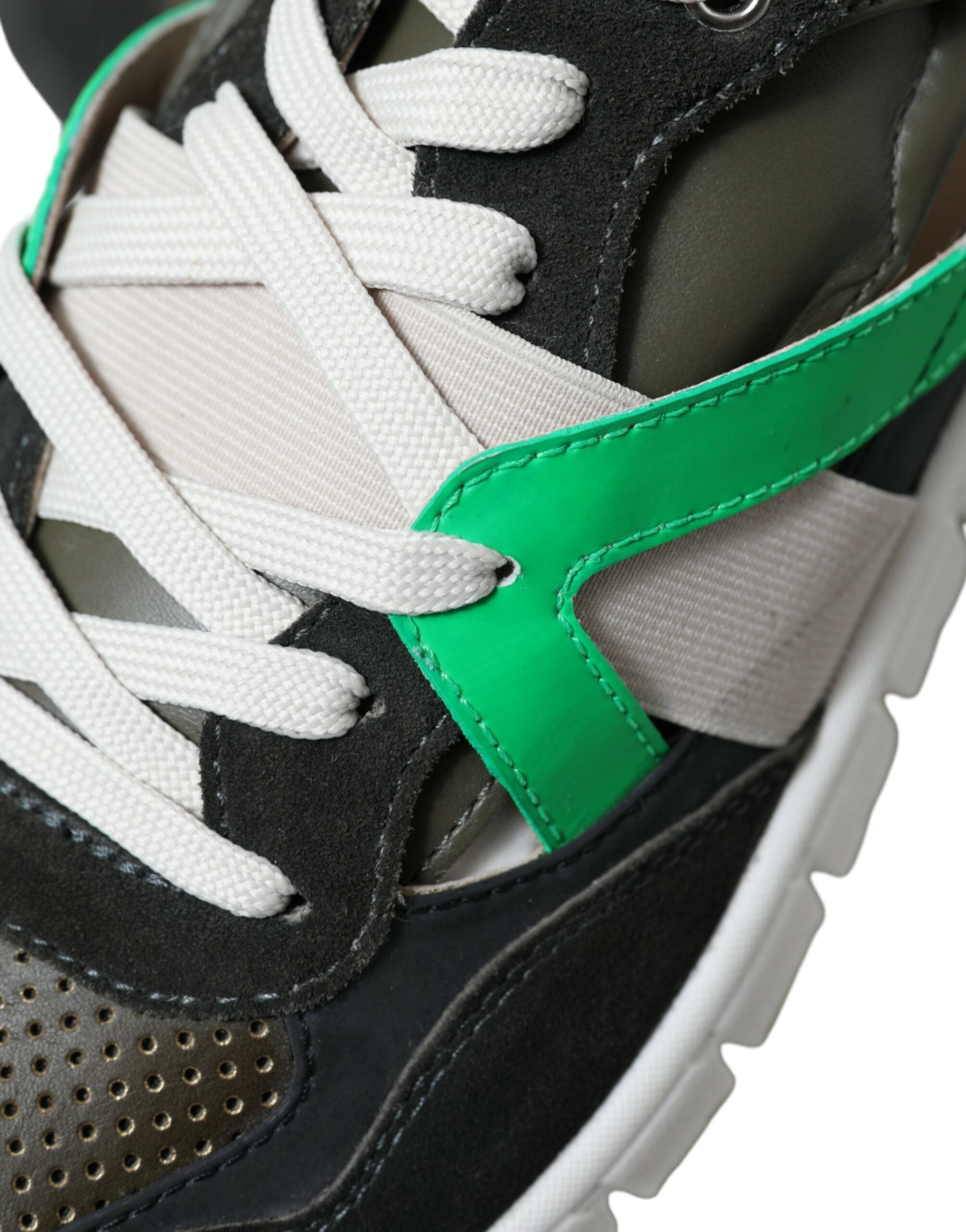 Dolce & Gabbana Multicolor Leather Suede Low Top Sneakers Shoes -   -  Dolce & Gabbana.