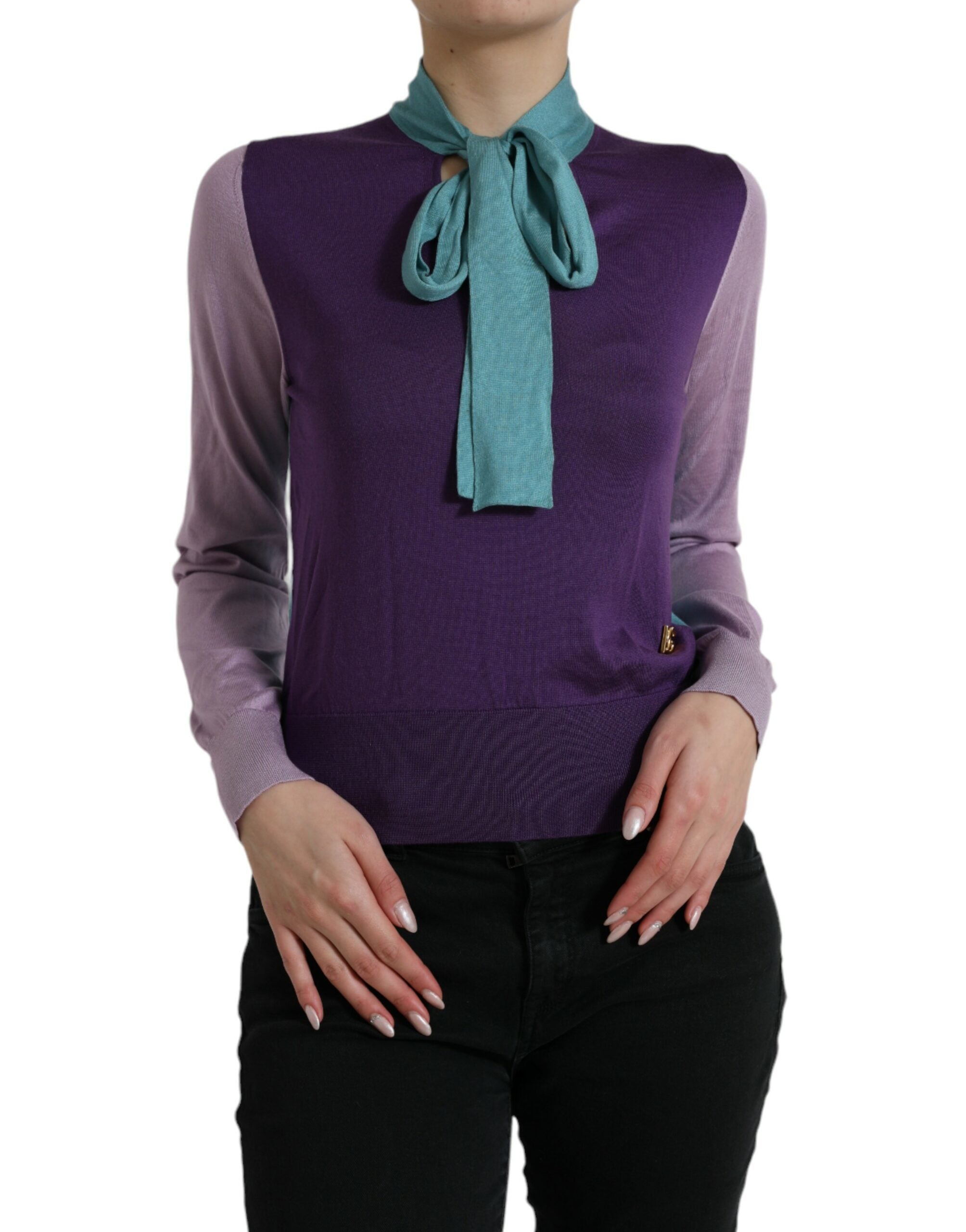 Dolce & Gabbana Multicolor Bow Fastening Pullover Sweater -   -  Dolce & Gabbana.