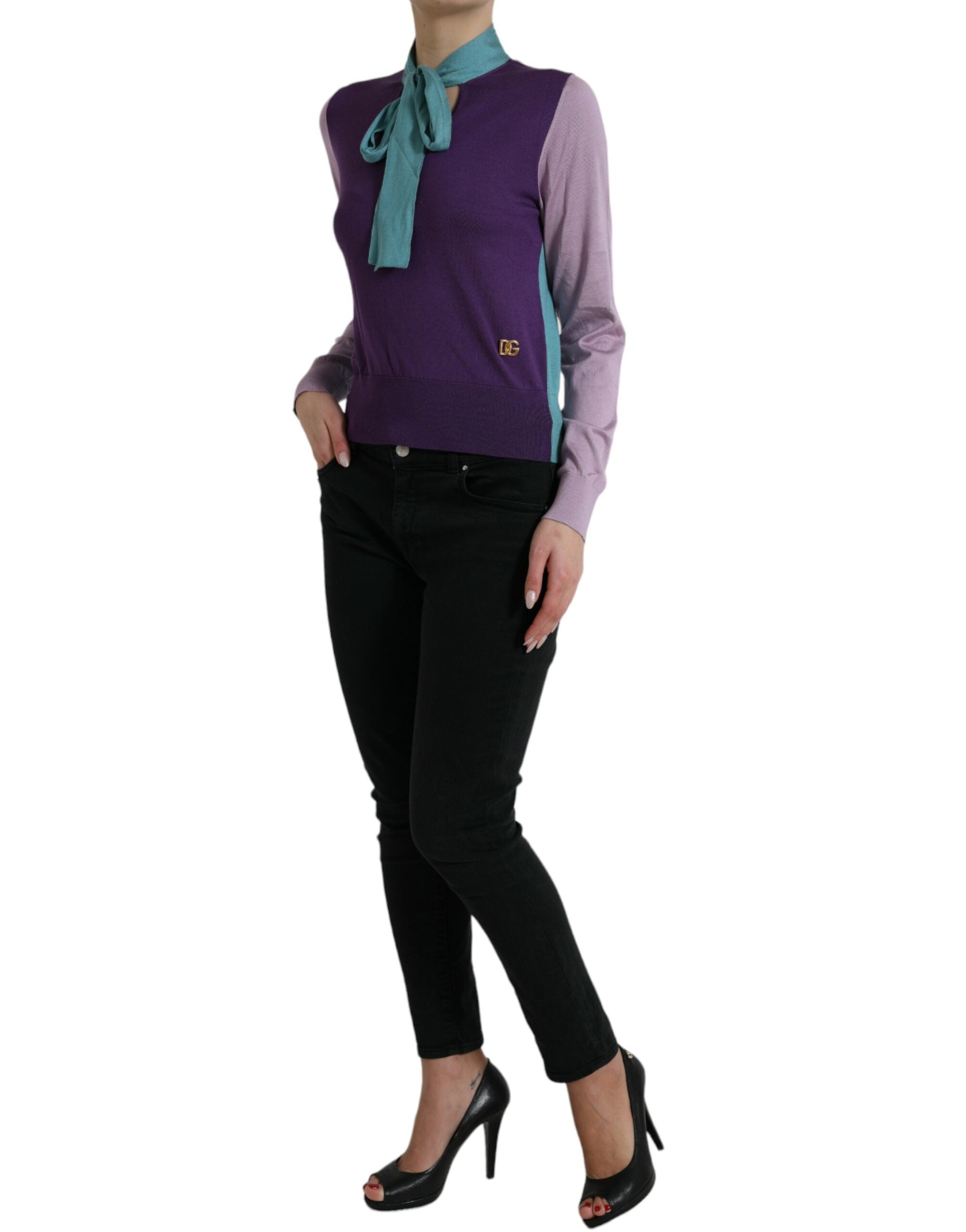 Dolce & Gabbana Multicolor Bow Fastening Pullover Sweater -   -  Dolce & Gabbana.