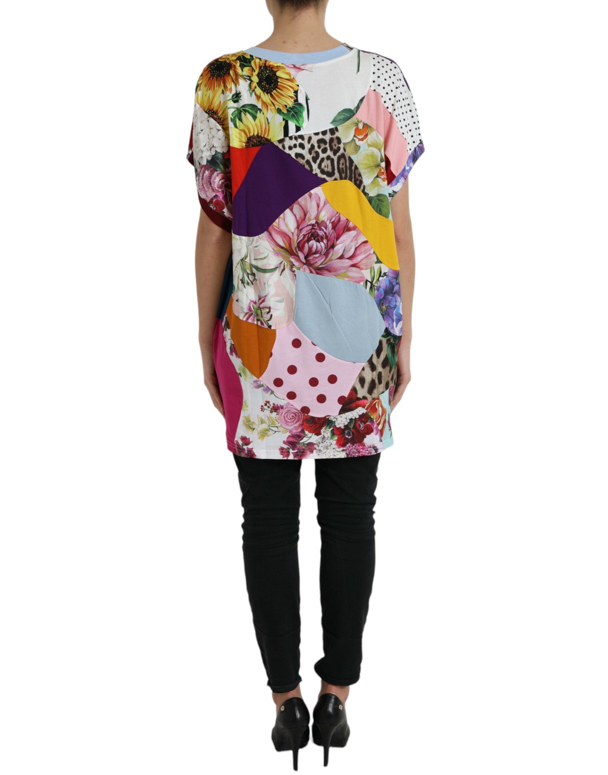 Dolce & Gabbana Multicolor Patchwork Cotton Silk Blouse Top -   -  Dolce & Gabbana.