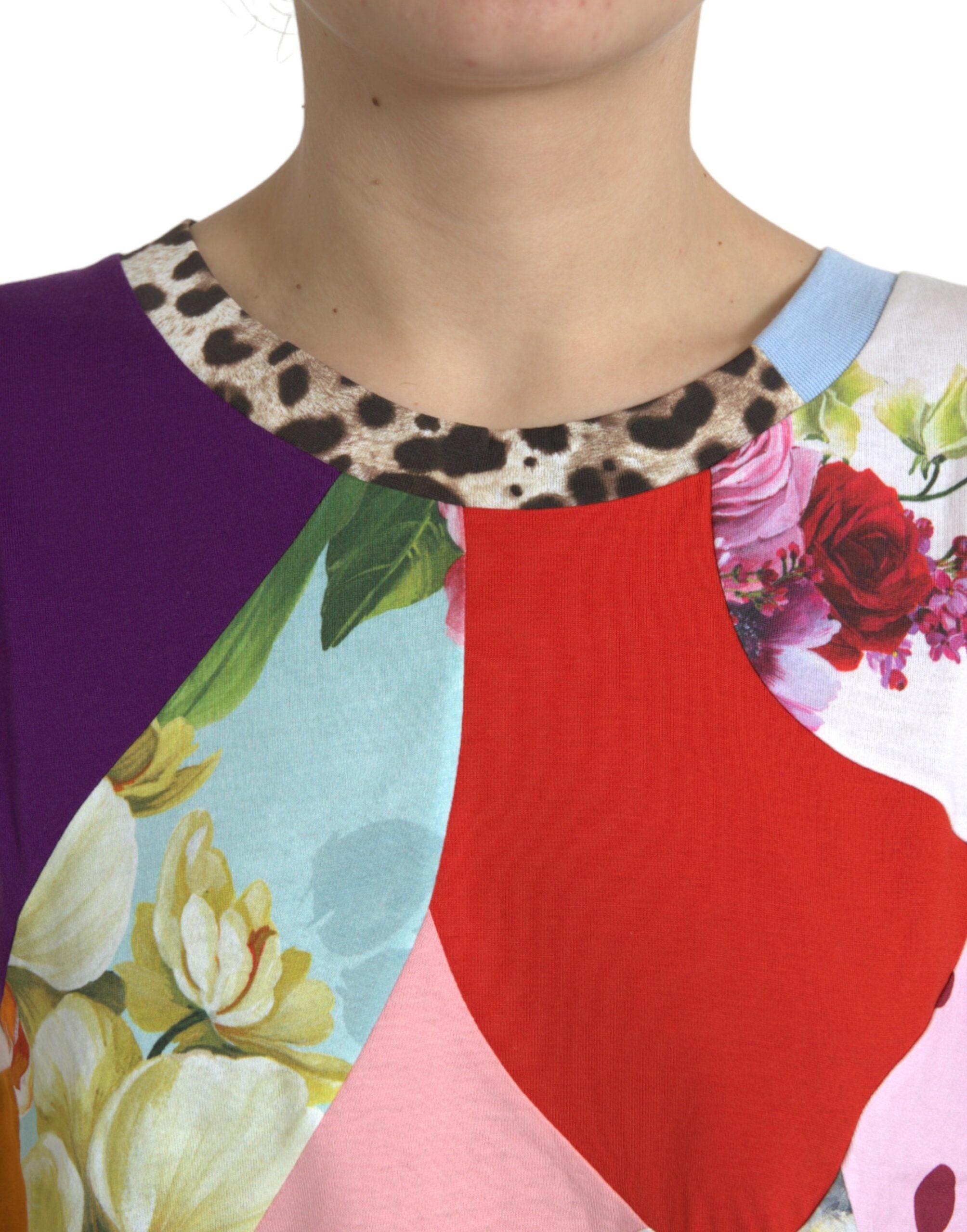 Dolce & Gabbana Multicolor Patchwork Cotton Silk Blouse Top -   -  Dolce & Gabbana.