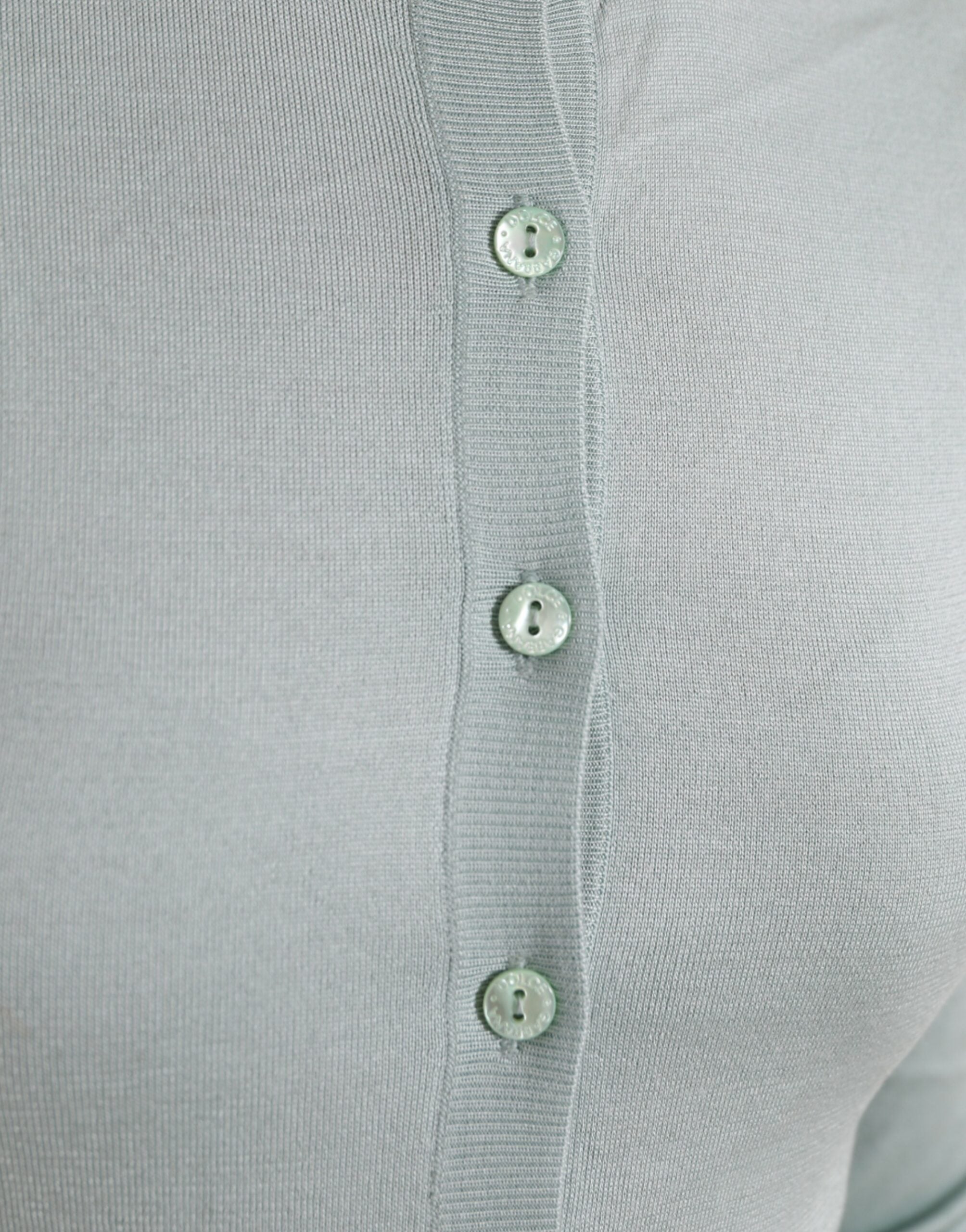 Dolce & Gabbana Light Blue Silk Crew Neck Cardigan Sweater -   -  Dolce & Gabbana.