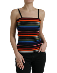 Dolce & Gabbana Multicolor Stripes Spaghetti Strap Tank Top -   -  Dolce & Gabbana.