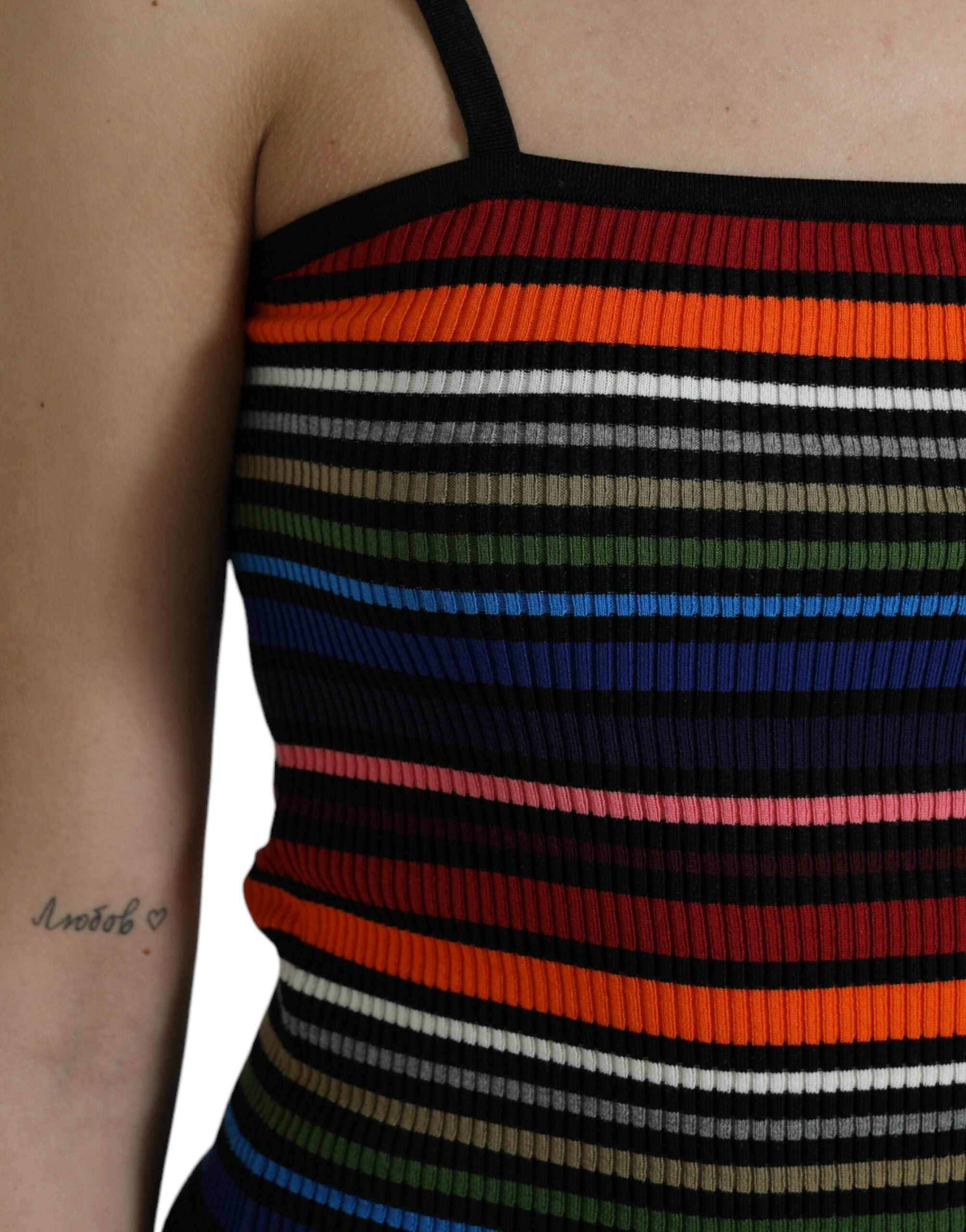 Dolce & Gabbana Multicolor Stripes Spaghetti Strap Tank Top -   -  Dolce & Gabbana.