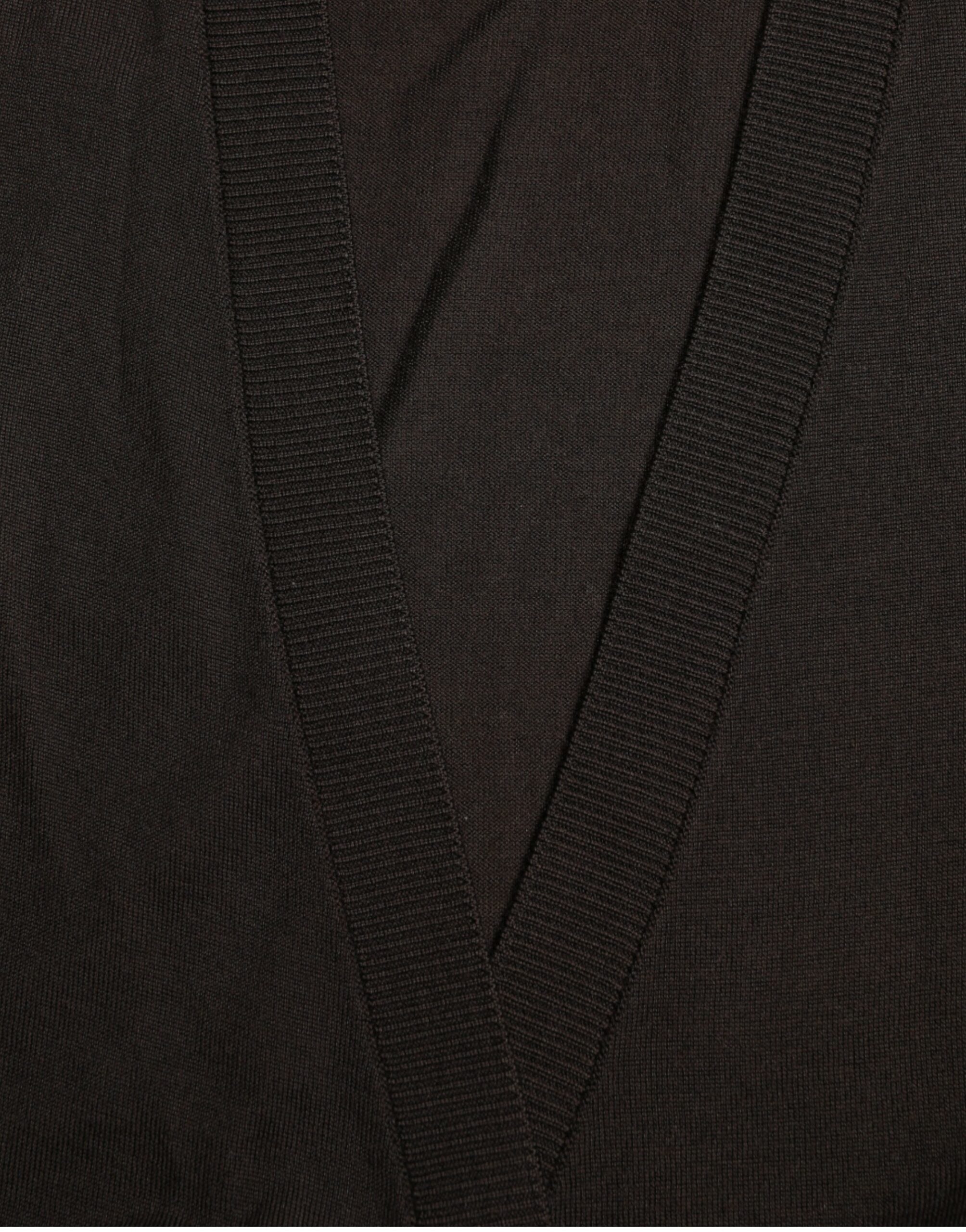 Dolce & Gabbana Black Wool V-neck Crossed Cardigan Sweater -   -  Dolce & Gabbana.