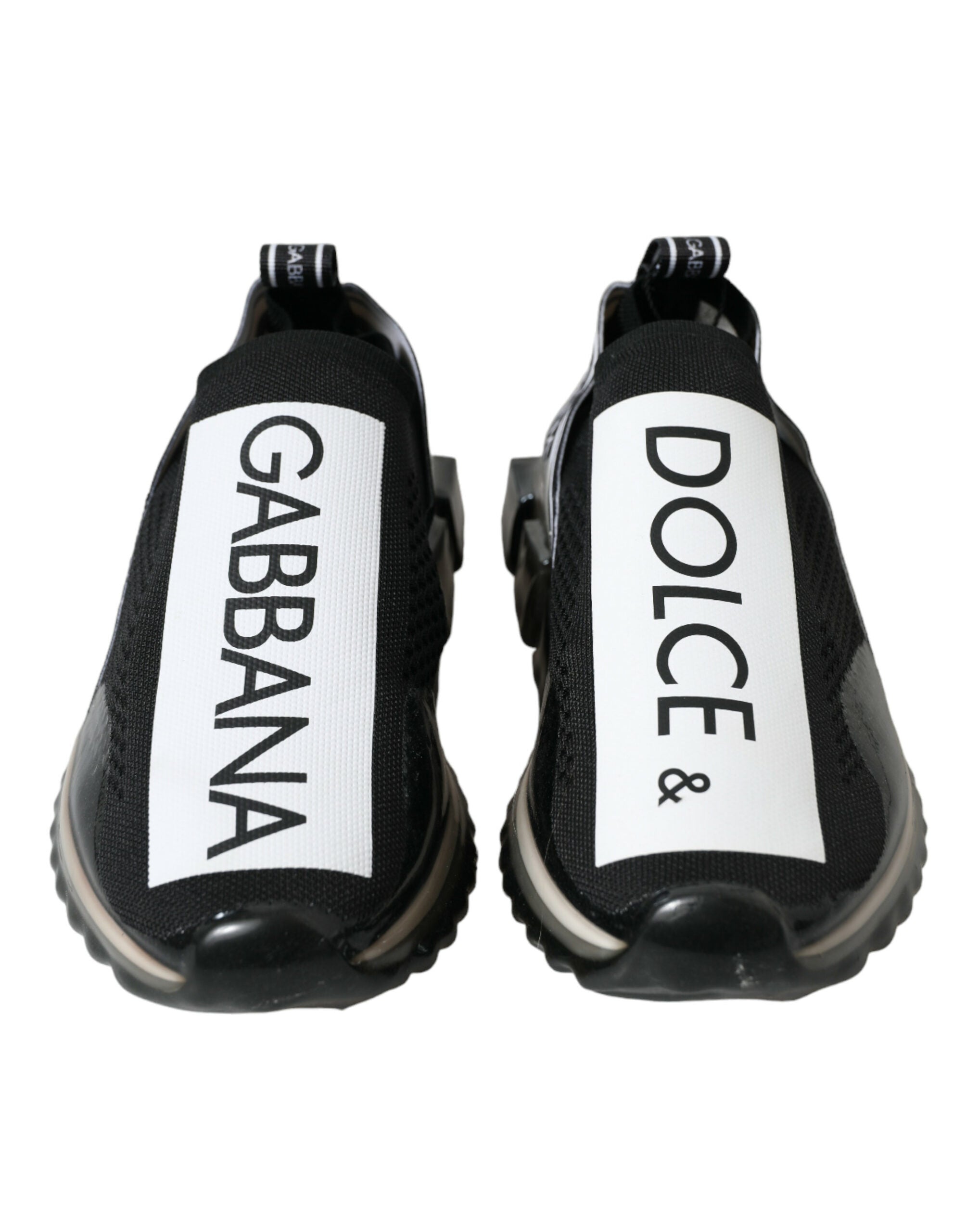 Dolce & Gabbana Black White Slip On Sneakers Sorrento Shoes -   -  Dolce & Gabbana.
