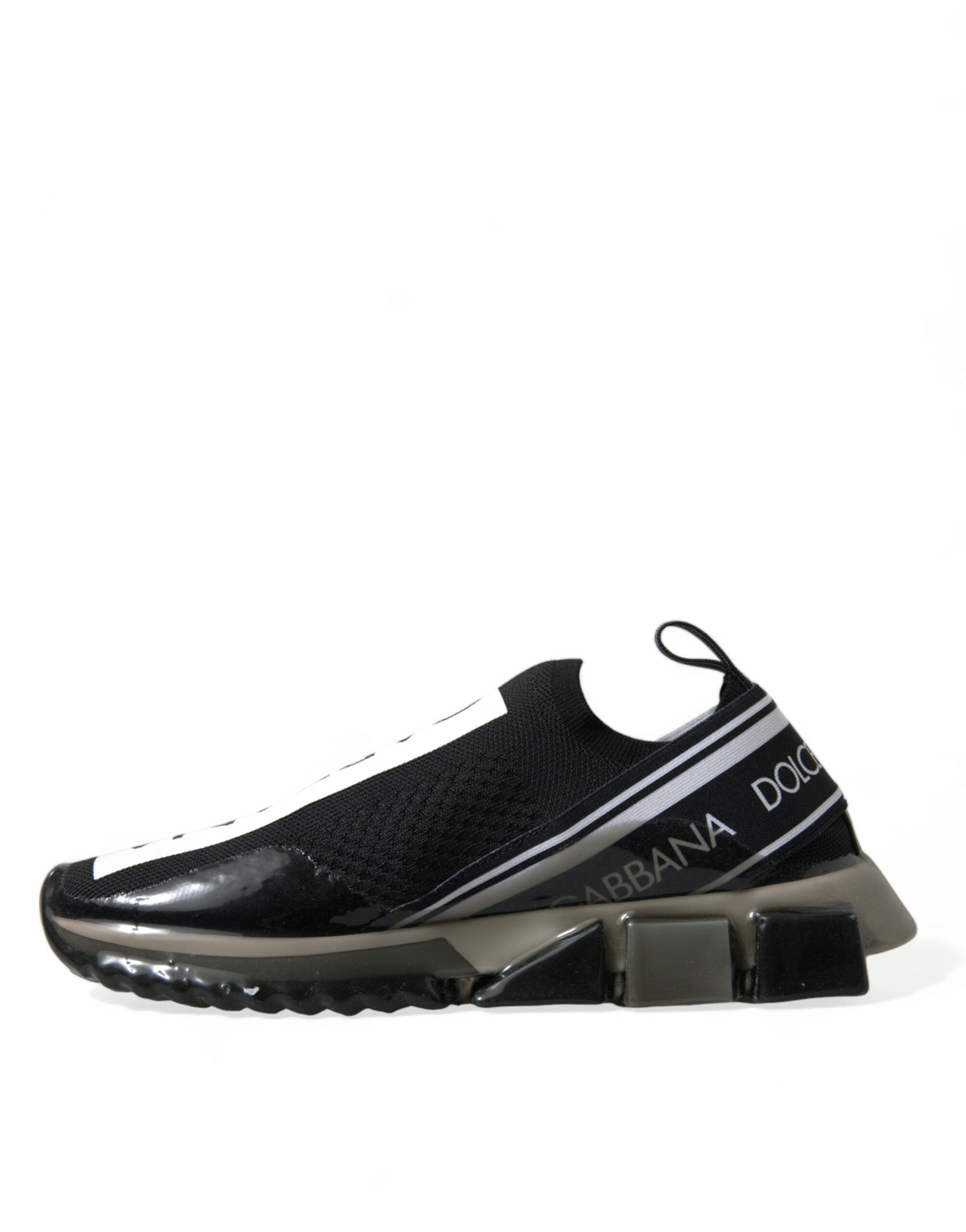 Dolce & Gabbana Black White Slip On Sneakers Sorrento Shoes -   -  Dolce & Gabbana.