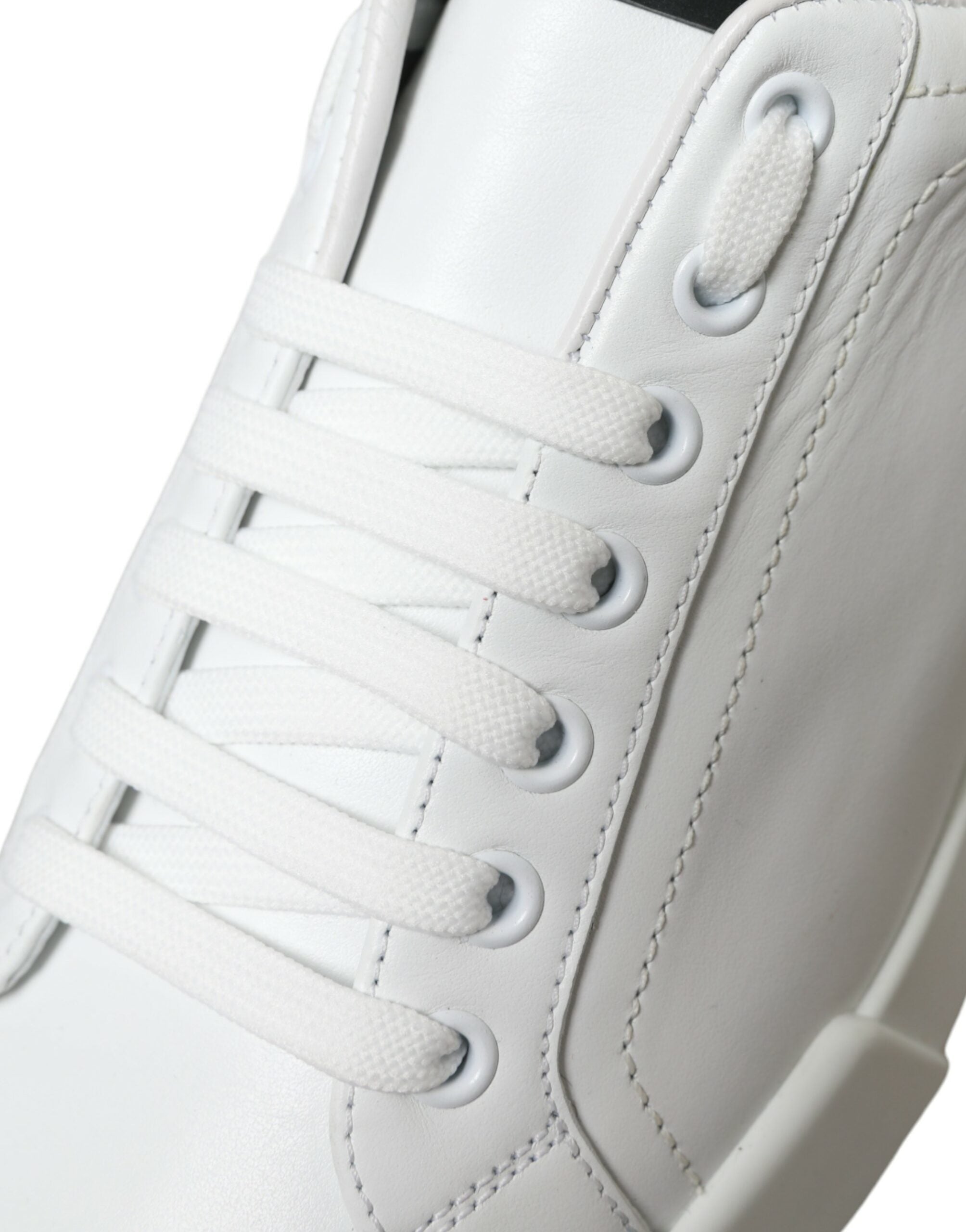 Dolce & Gabbana White Green Leather Portofino Sneakers Shoes -   -  Dolce & Gabbana.