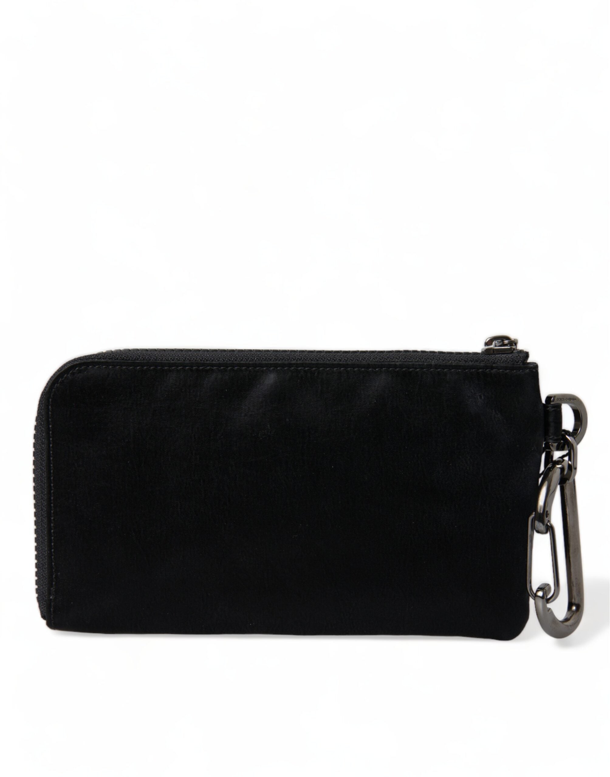 Dolce & Gabbana Black Nylon Logo Plaque Keyring Pouch Clutch Bag -   -  Dolce & Gabbana.