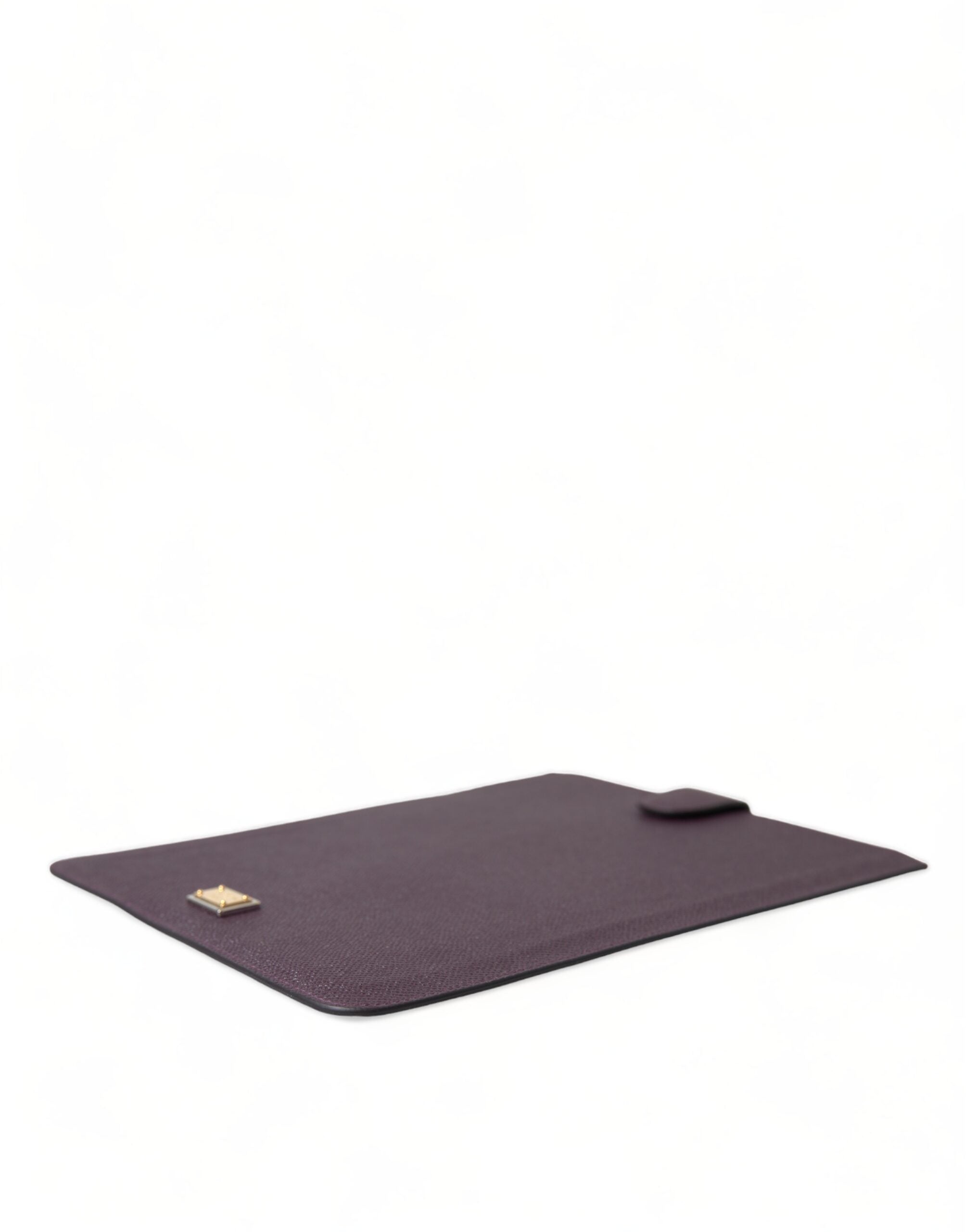 Dolce & Gabbana Dark Brown Leather Logo Plaque Cover Sleeve Tablet Case -   -  Dolce & Gabbana.