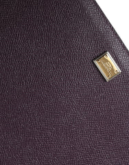 Dolce & Gabbana Dark Brown Leather Logo Plaque Cover Sleeve Tablet Case -   -  Dolce & Gabbana.