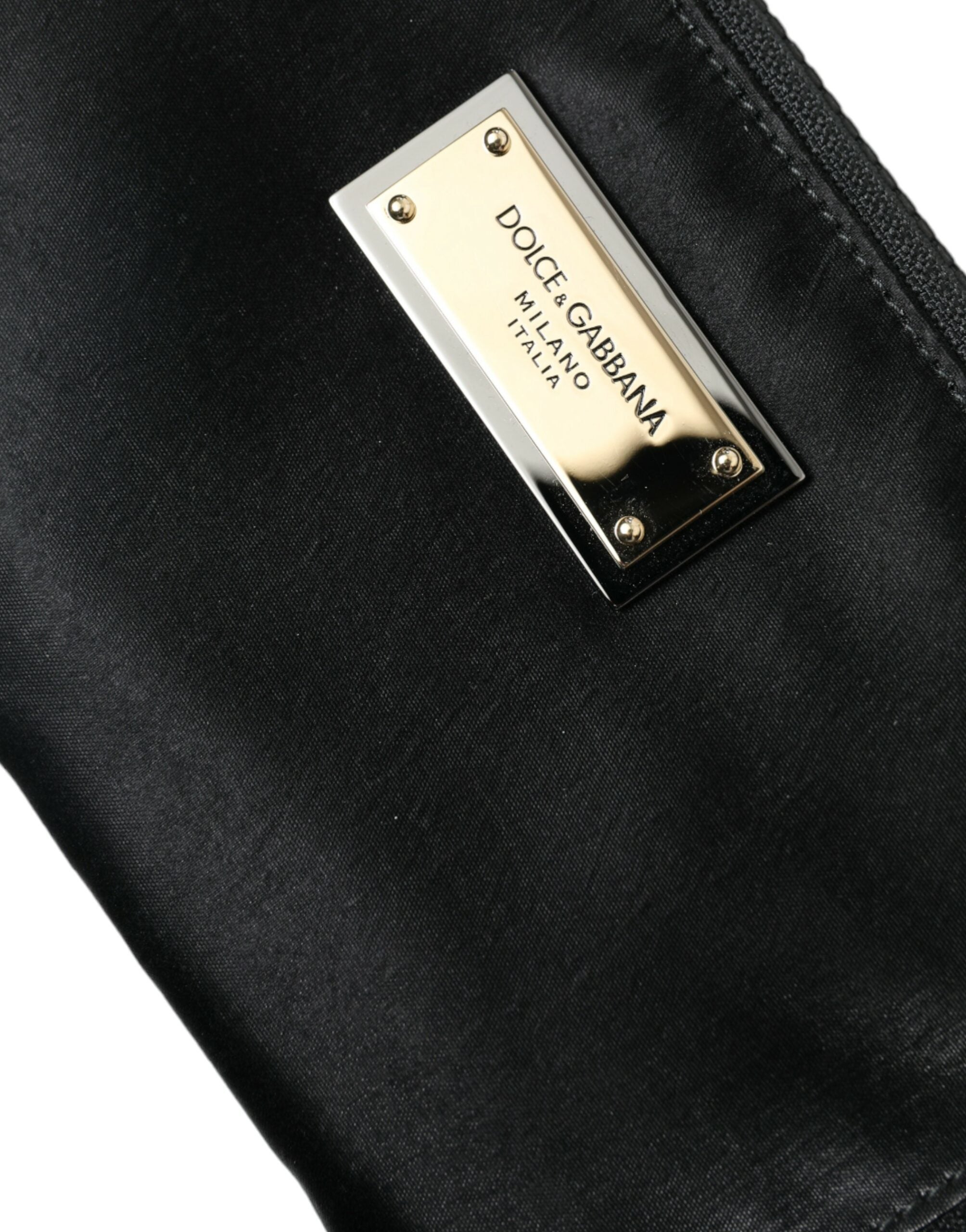 Dolce & Gabbana Black Nylon Logo Plaque Keyring Pouch Clutch Bag -   -  Dolce & Gabbana.