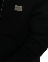 Dolce & Gabbana Black Cotton Hooded Logo Bomber Jacket -   -  Dolce & Gabbana.