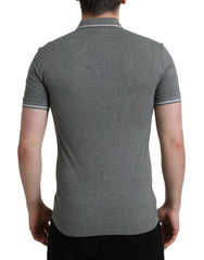 Dolce & Gabbana Gray Collared Short Sleeve Crown T-shirt -   -  Dolce & Gabbana.