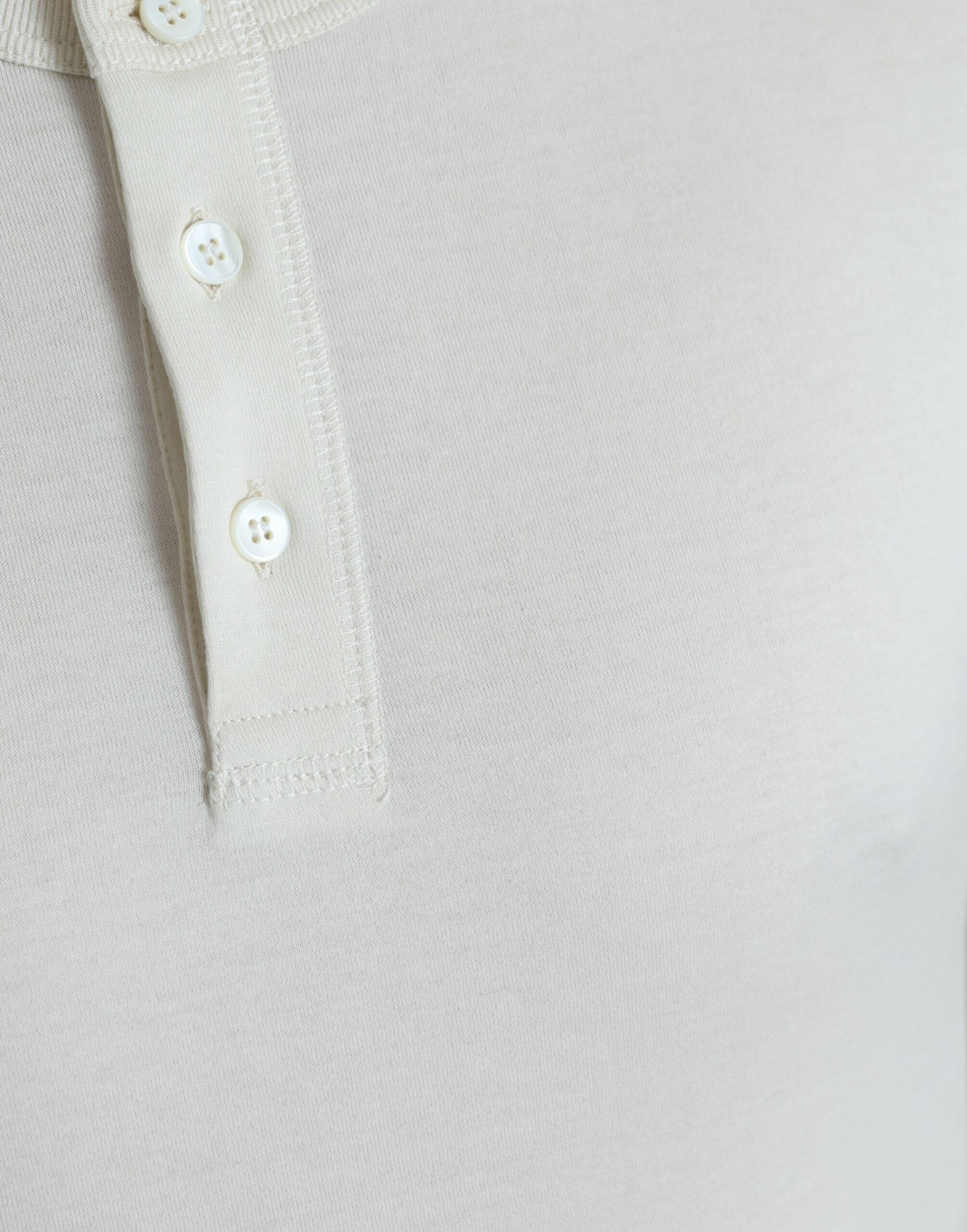 Dolce & Gabbana Off White Cotton Henley Pullover Sweater -   -  Dolce & Gabbana.