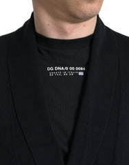 Dolce & Gabbana Black Cashmere Long Sleeves Belted Wrap Robe -   -  Dolce & Gabbana.