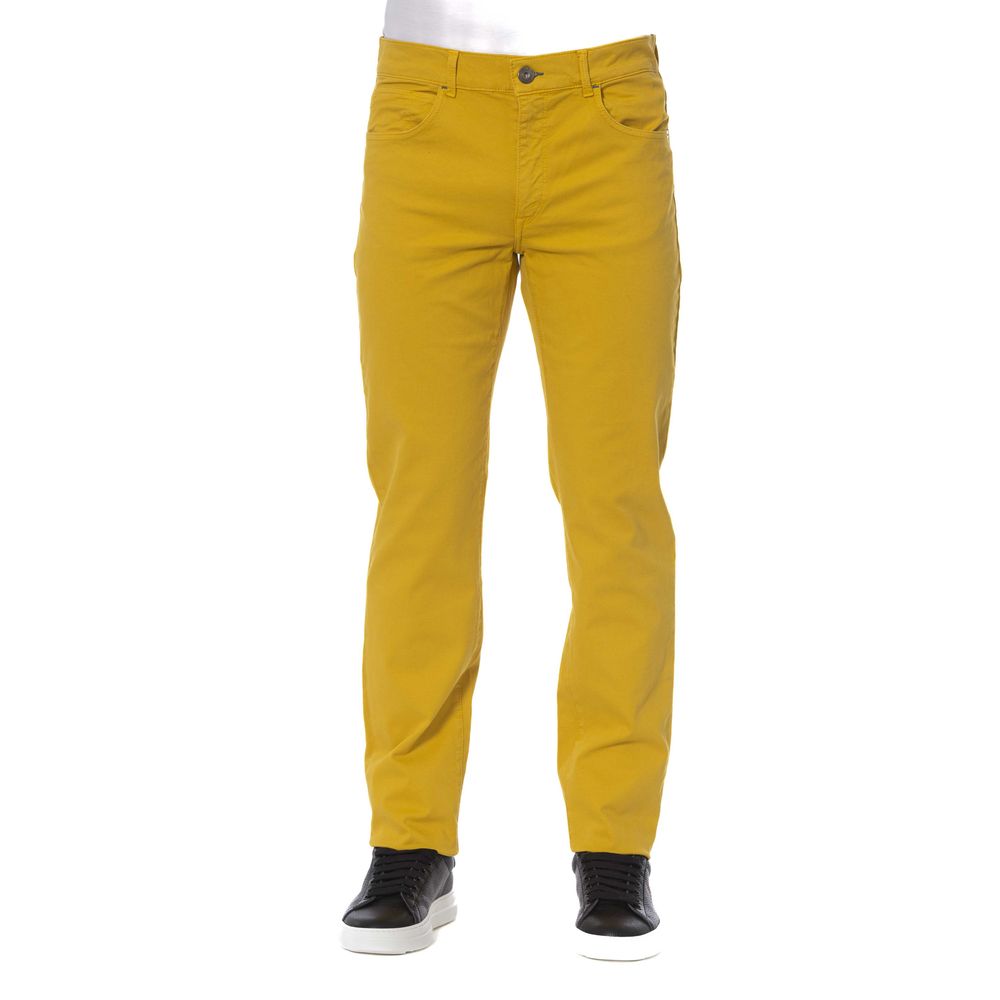 Trussardi Jeans Yellow Cotton Men Pants -   -  Trussardi Jeans.