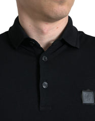 Dolce & Gabbana Black Logo Collared Short Sleeve T-shirt -   -  Dolce & Gabbana.
