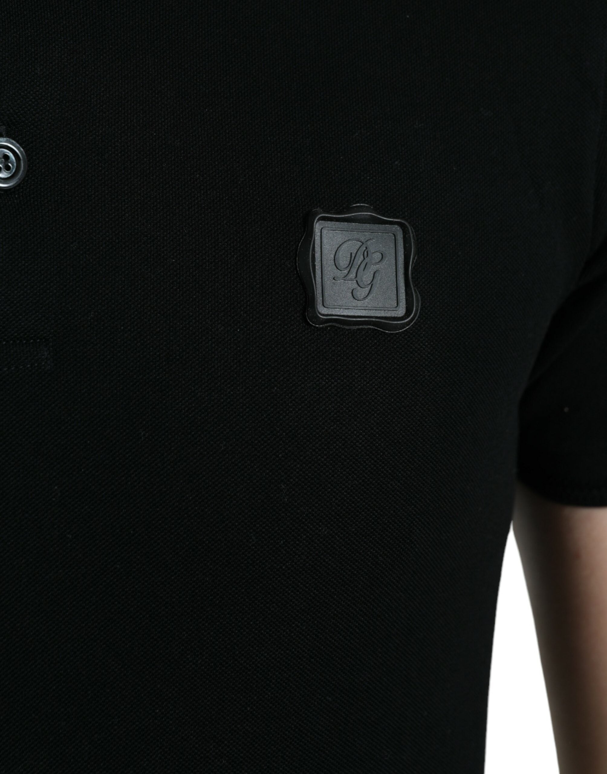 Dolce & Gabbana Black Logo Collared Short Sleeve T-shirt -   -  Dolce & Gabbana.