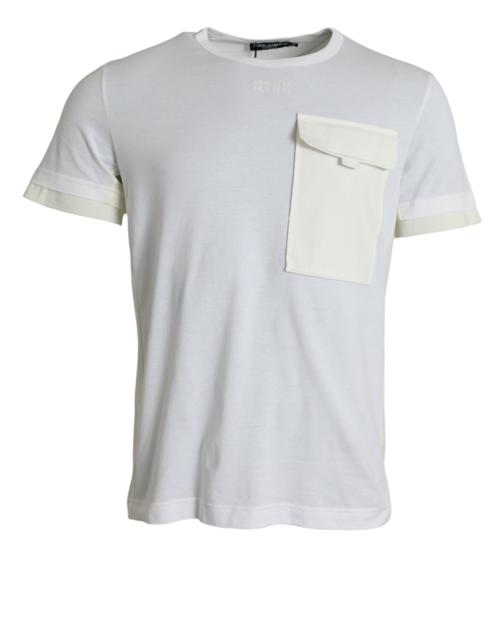 Dolce & Gabbana White Cotton Pocket Short Sleeves T-shirt -   -  Dolce & Gabbana.