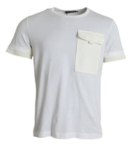 Dolce & Gabbana White Cotton Pocket Short Sleeves T-shirt -   -  Dolce & Gabbana.