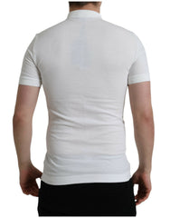 Dolce & Gabbana White Collared Short Sleeve Crown T-shirt -   -  Dolce & Gabbana.