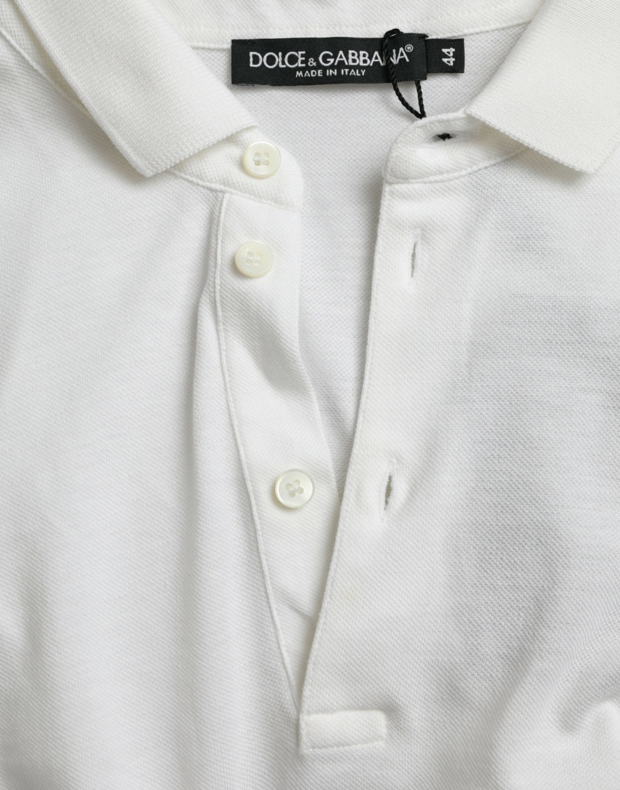 Dolce & Gabbana White Collared Short Sleeve Crown T-shirt -   -  Dolce & Gabbana.