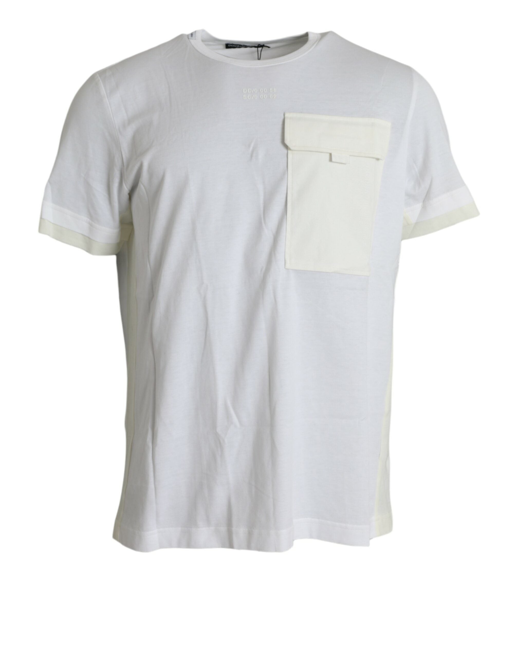 Dolce & Gabbana White Cotton Pocket Short Sleeves T-shirt -   -  Dolce & Gabbana.
