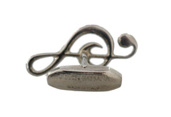 Dolce & Gabbana Silver Brass Tremble Clef Crystal Cufflinks -   -  Dolce & Gabbana.