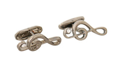 Dolce & Gabbana Silver Brass Tremble Clef Crystal Cufflinks -   -  Dolce & Gabbana.