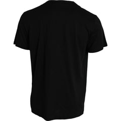 Dolce & Gabbana Black Silver Chain Short Sleeve T-shirt -   -  Dolce & Gabbana.
