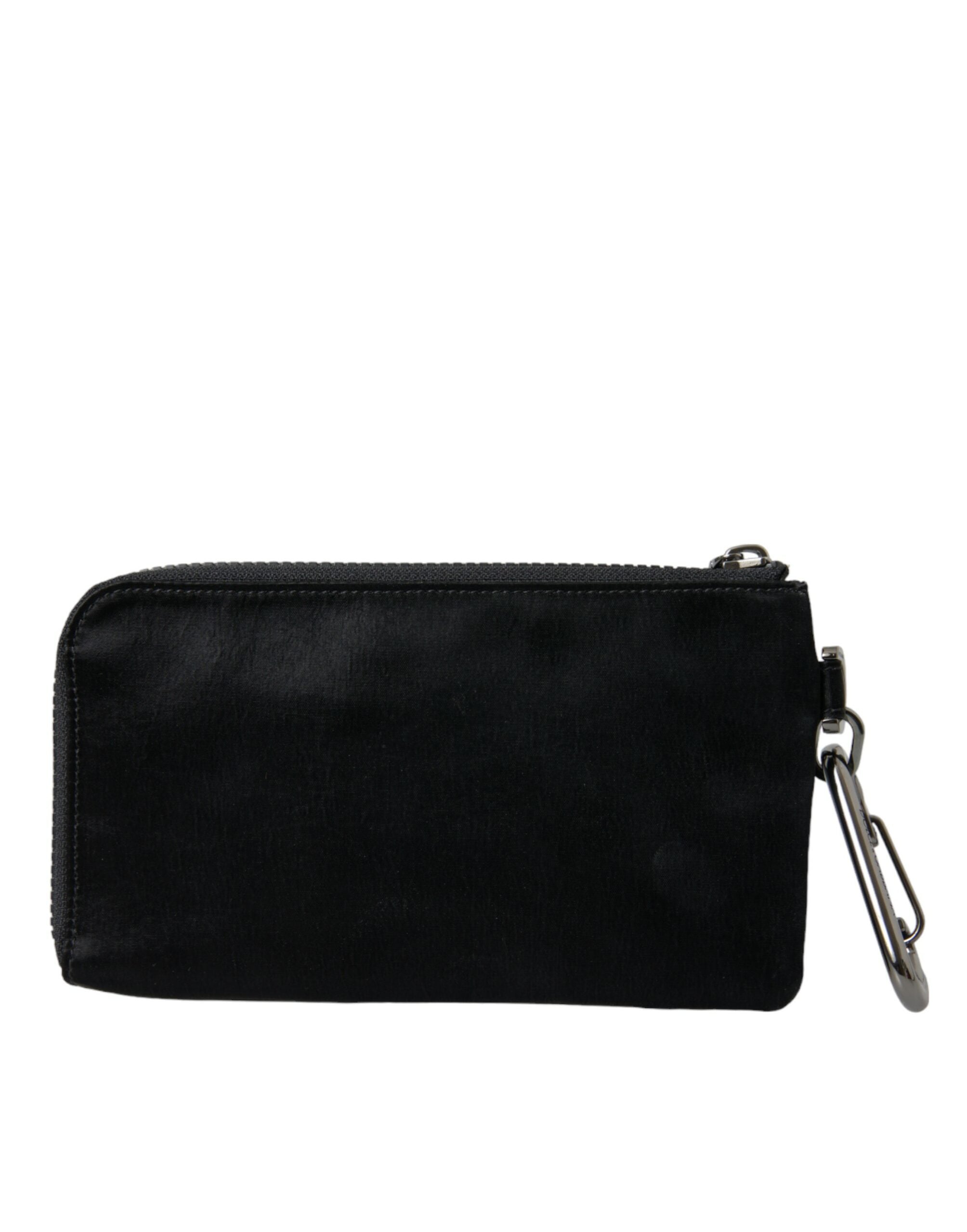 Dolce & Gabbana Black Nylon Logo Plaque Keyring Pouch Clutch Bags -   -  Dolce & Gabbana.