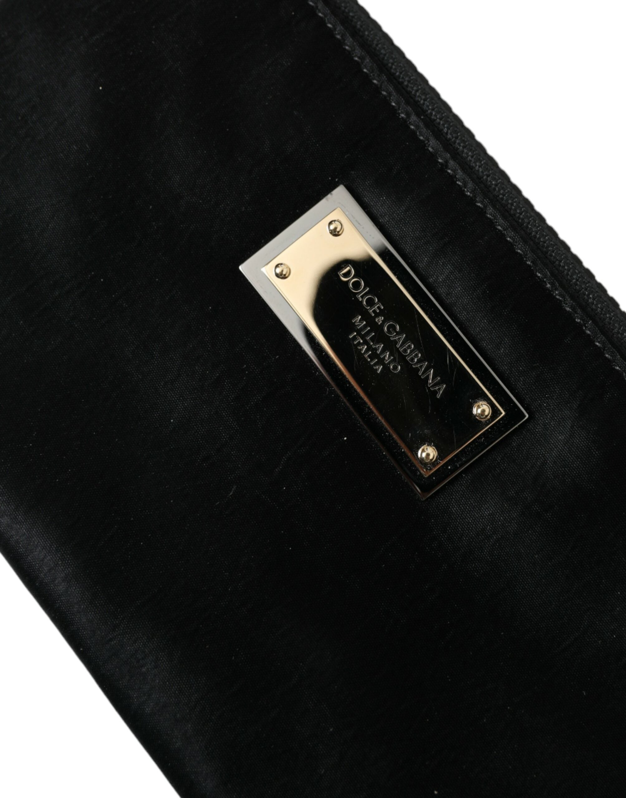 Dolce & Gabbana Black Nylon Logo Plaque Keyring Pouch Clutch Bags -   -  Dolce & Gabbana.