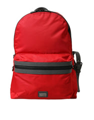 Dolce & Gabbana Red Nylon Leather DG Logo School Backpack Bag -   -  Dolce & Gabbana.