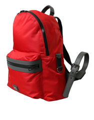 Dolce & Gabbana Red Nylon Leather DG Logo School Backpack Bag -   -  Dolce & Gabbana.