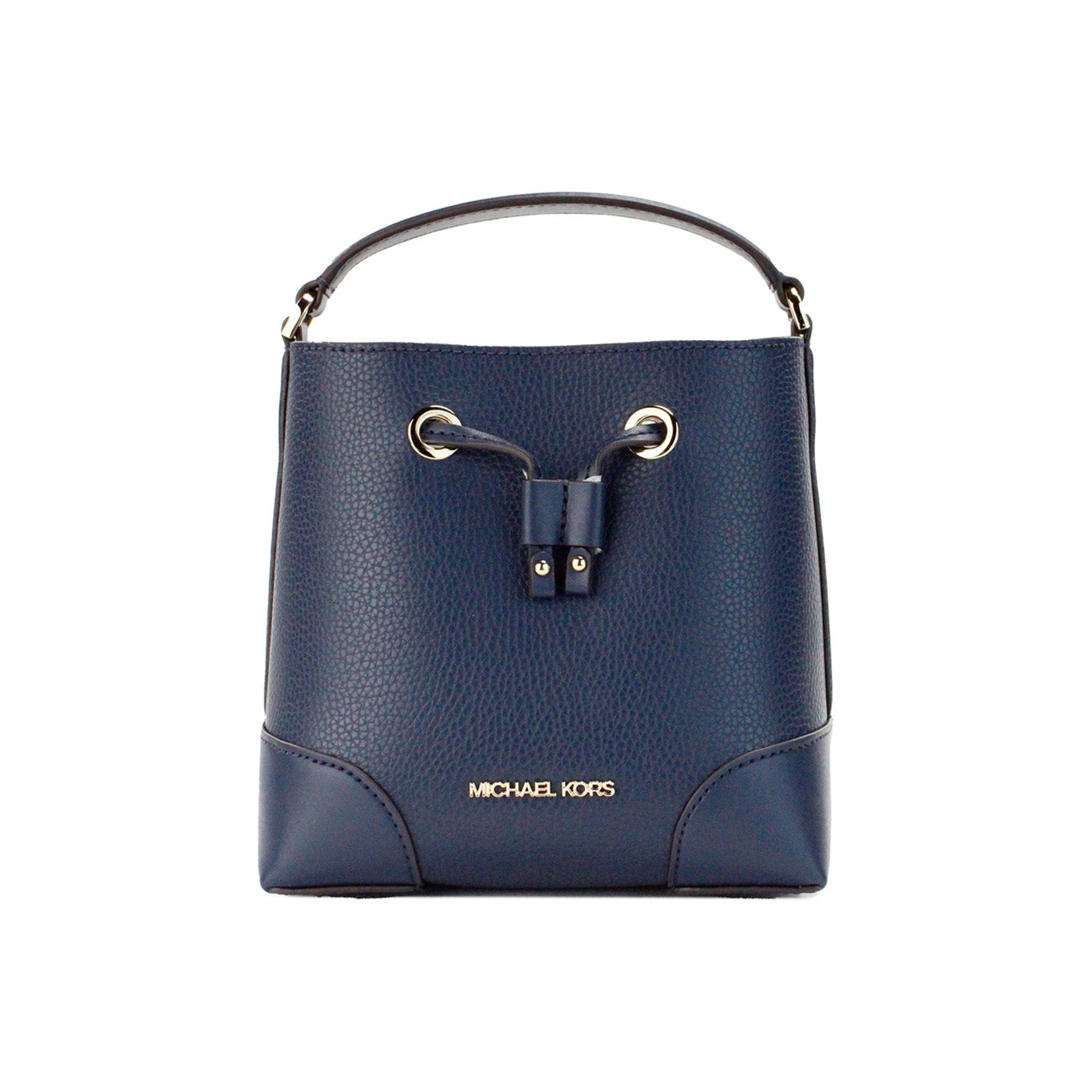 Michael Kors Mercer Small Navy Pebbled Leather Bucket Crossbody Bag Purse -  Luxury Cross Body Bag for Women -  Michael Kors.