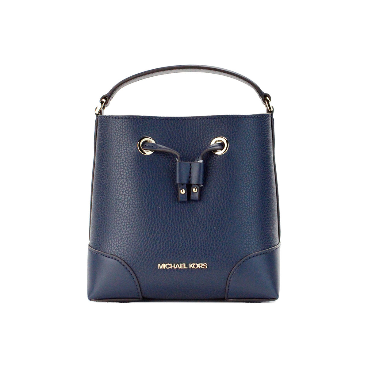 Michael Kors Mercer Small Navy Pebbled Leather Bucket Crossbody Bag Purse -  Luxury Cross Body Bag for Women -  Michael Kors.