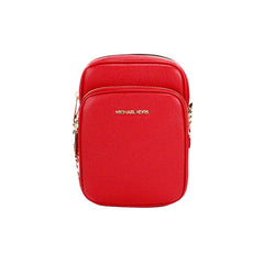 Michael Kors Jet Set Bright Red Pebbled Leather North South Chain Crossbody Bag -  Luxury Cross Body Bag for Women -  Michael Kors.