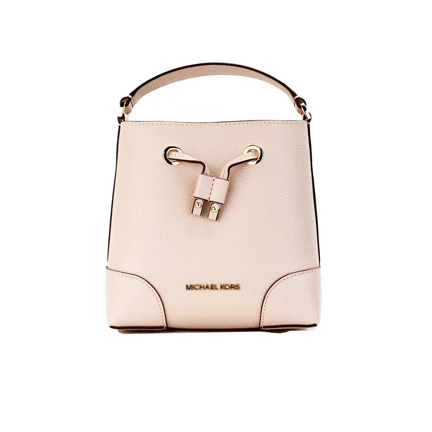 Michael Kors Mercer Small Powder Blush Pebble Leather Bucket Crossbody Bag Purse -  Luxury Cross Body Bag for Women -  Michael Kors.