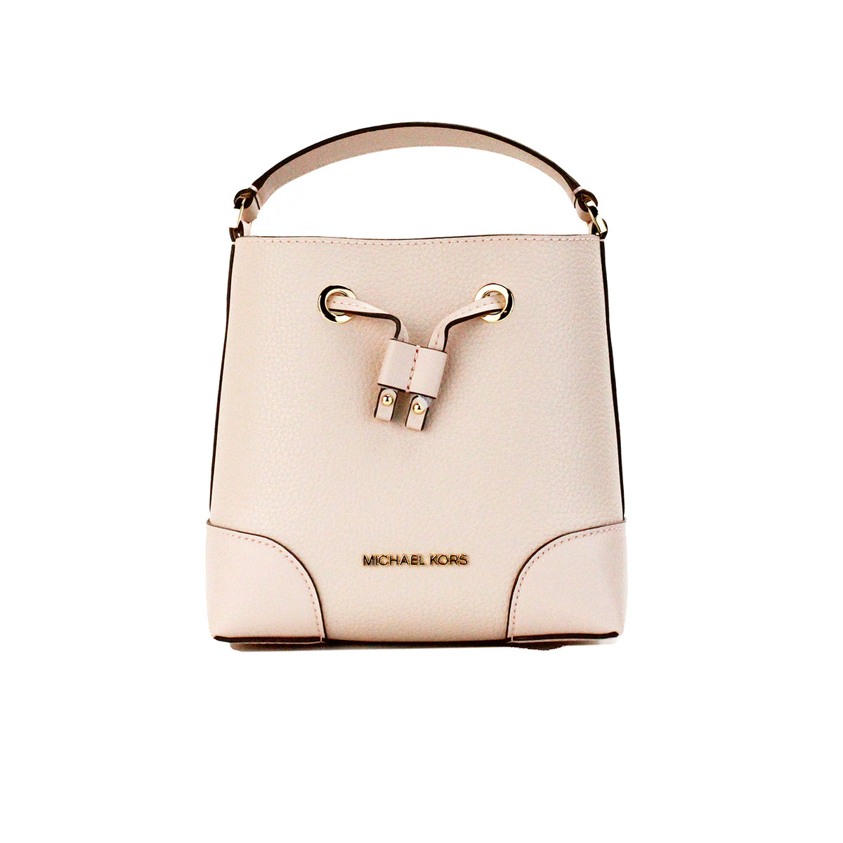 Michael Kors Mercer Small Powder Blush Pebble Leather Bucket Crossbody Bag Purse -  Luxury Cross Body Bag for Women -  Michael Kors.