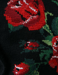 Dolce & Gabbana Black Cashmere Rose Embroidery Shopping Tote Bag -  Luxury Shopper Bag for Women -  Dolce & Gabbana.