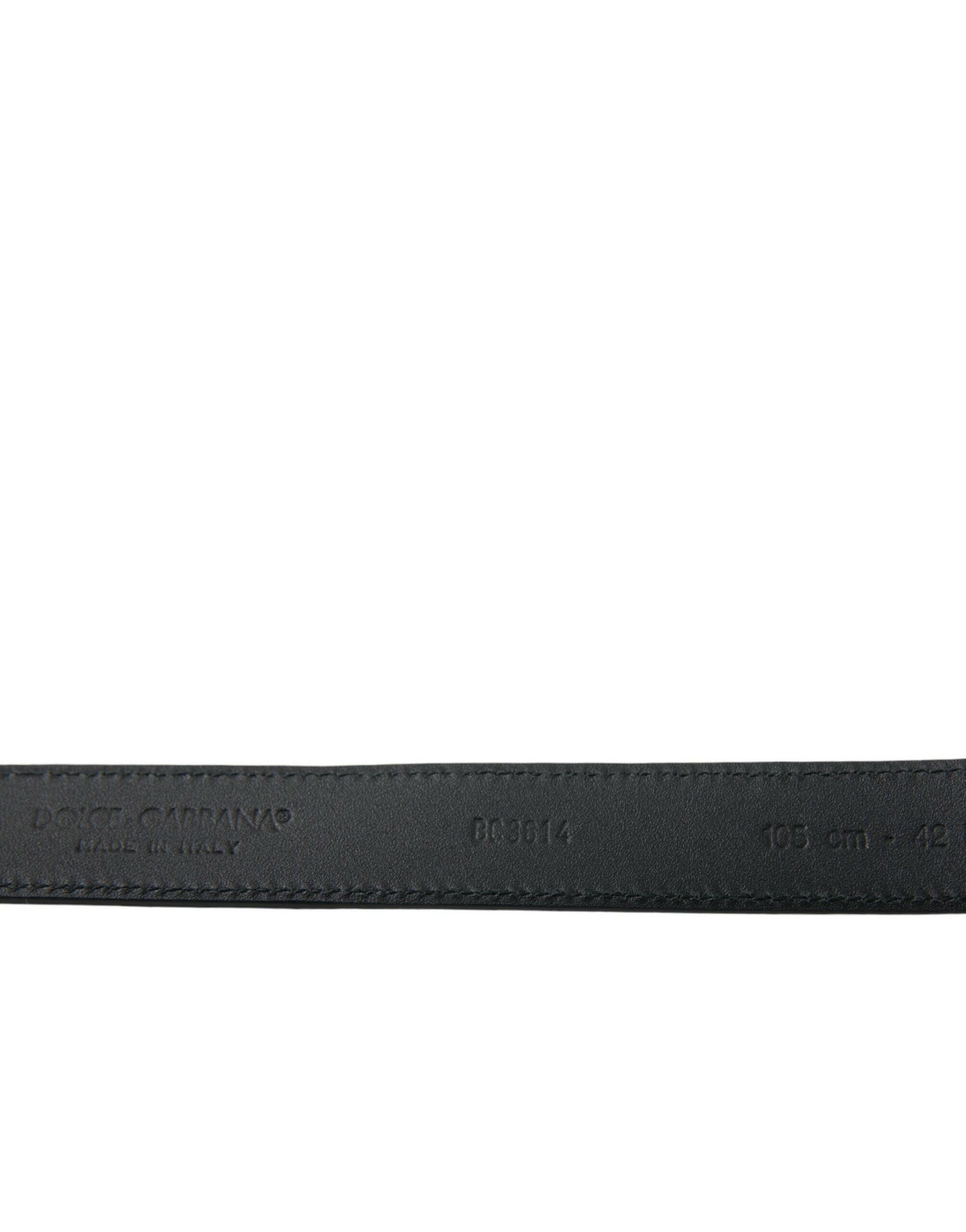 Dolce & Gabbana Blue Suede Leather Gold Metal Buckle Belt -   -  Dolce & Gabbana.
