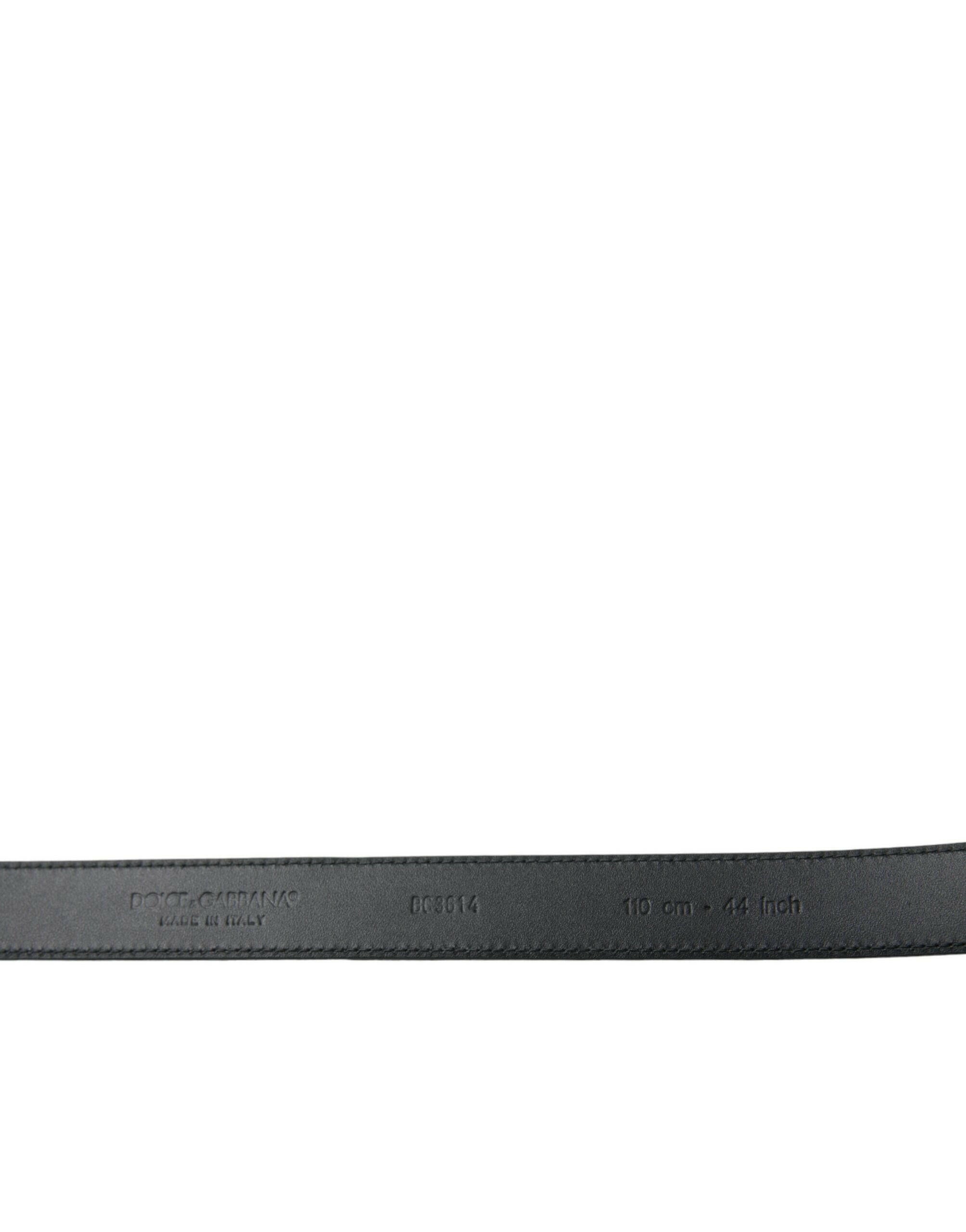 Dolce & Gabbana Black Suede Leather Gold Metal Buckle Belt -   -  Dolce & Gabbana.